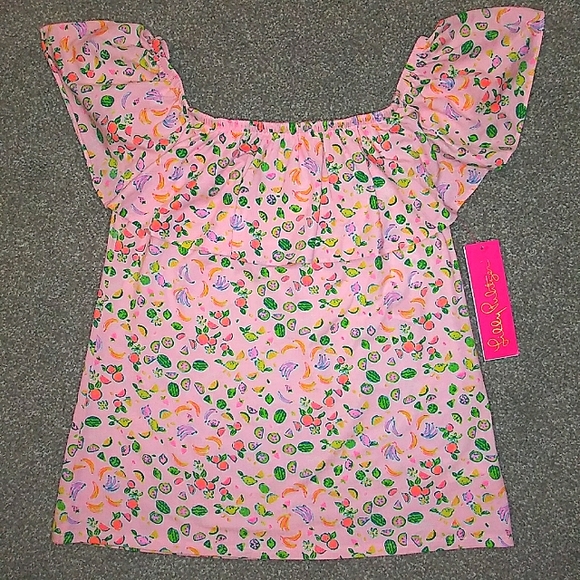 Lilly Pulitzer Tops - NWT Sz XXS Lilly Pulitzer Off-Shoulder Ruffle Top